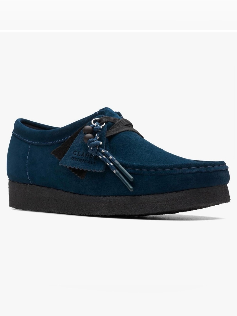 Clarks Originals Wallabee Blue Suede Shoes Women’s 6.5 EU 37 Crepe Sole Casual